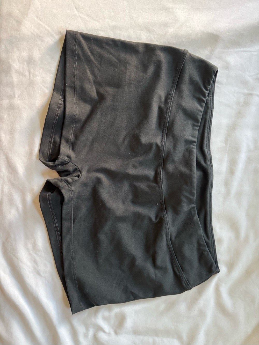 Los Angeles Apparel Black Athletic High-Rise Shorts